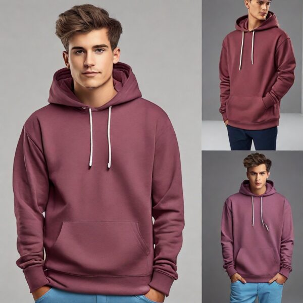 Men's Oversized Hoodie Sweatshirt - Maroon | Cozy & Stylish